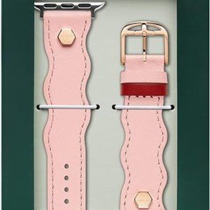 Ted Baker Pink Wavy Leather Strap Fuchsia Keeper Apple Watch® band 38mm/40mm